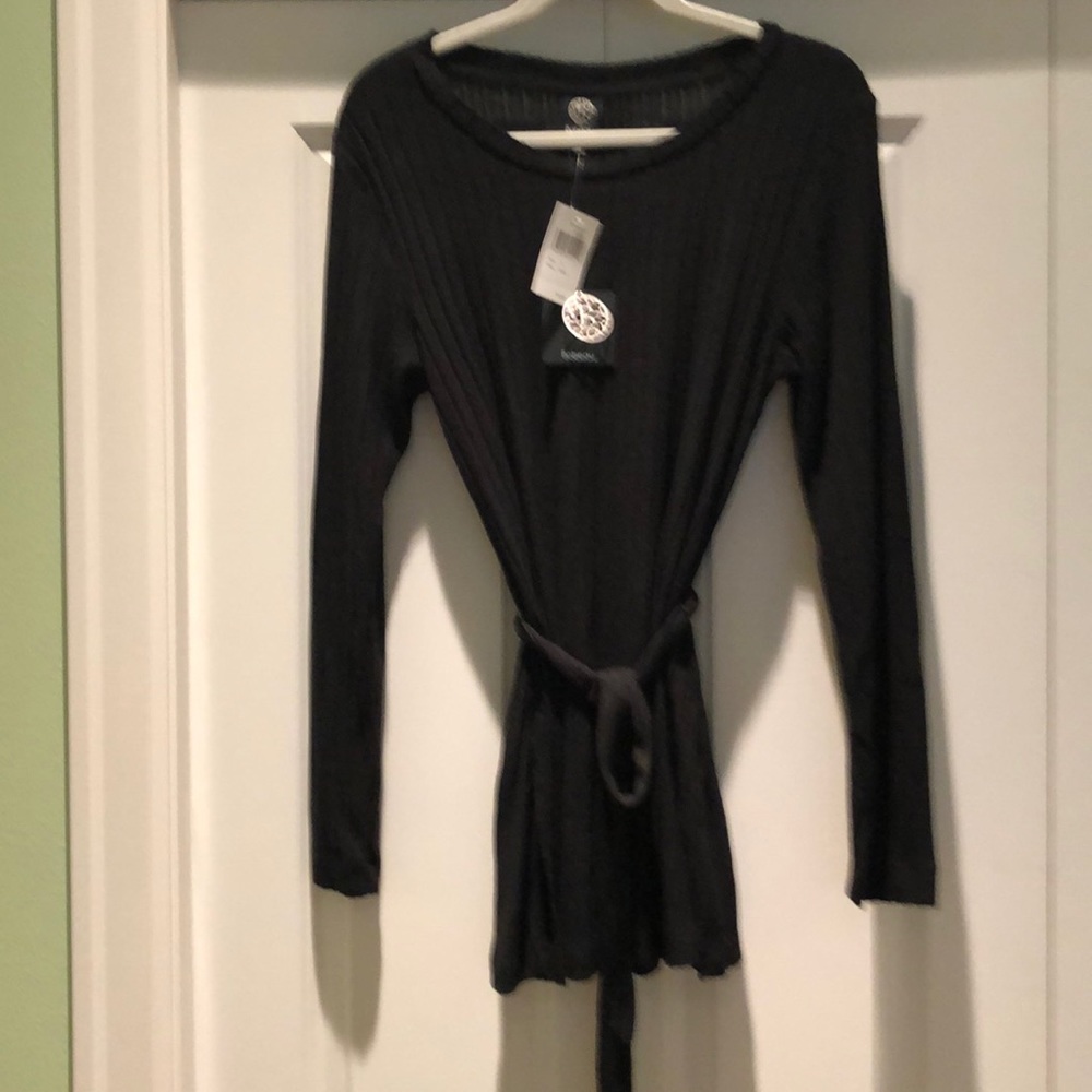Tied front sweater